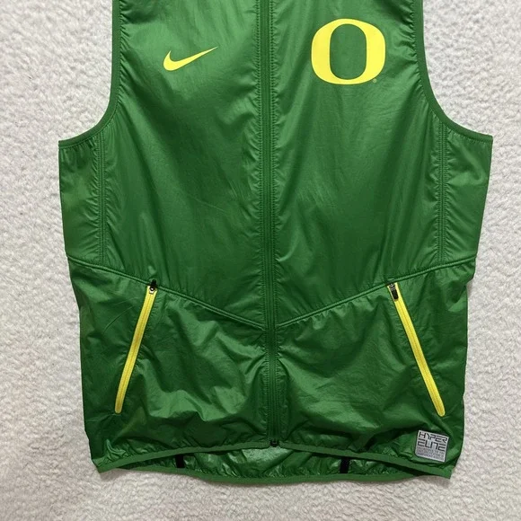 Nike Men's Vest Size M Team Issue Oregon Ducks Hyper Elite Full‎ Zip Green - Picture 5 of 16
